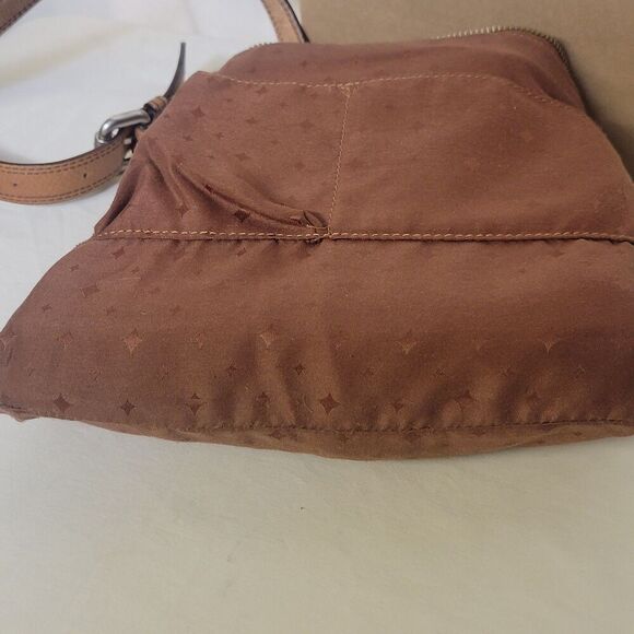 Vintage Fossil Marlow Brown Leather Crossbody Messenger Bag 9x12x2 - Picture 10 of 14